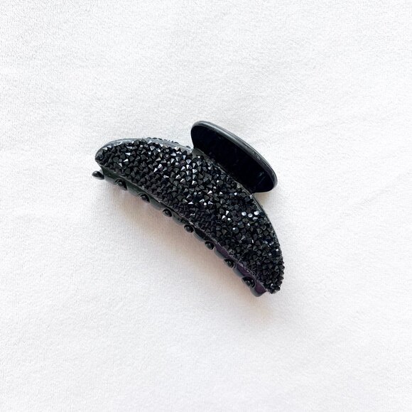 Black Rhinestone Hair Claw Clip - Picture 1 of 3